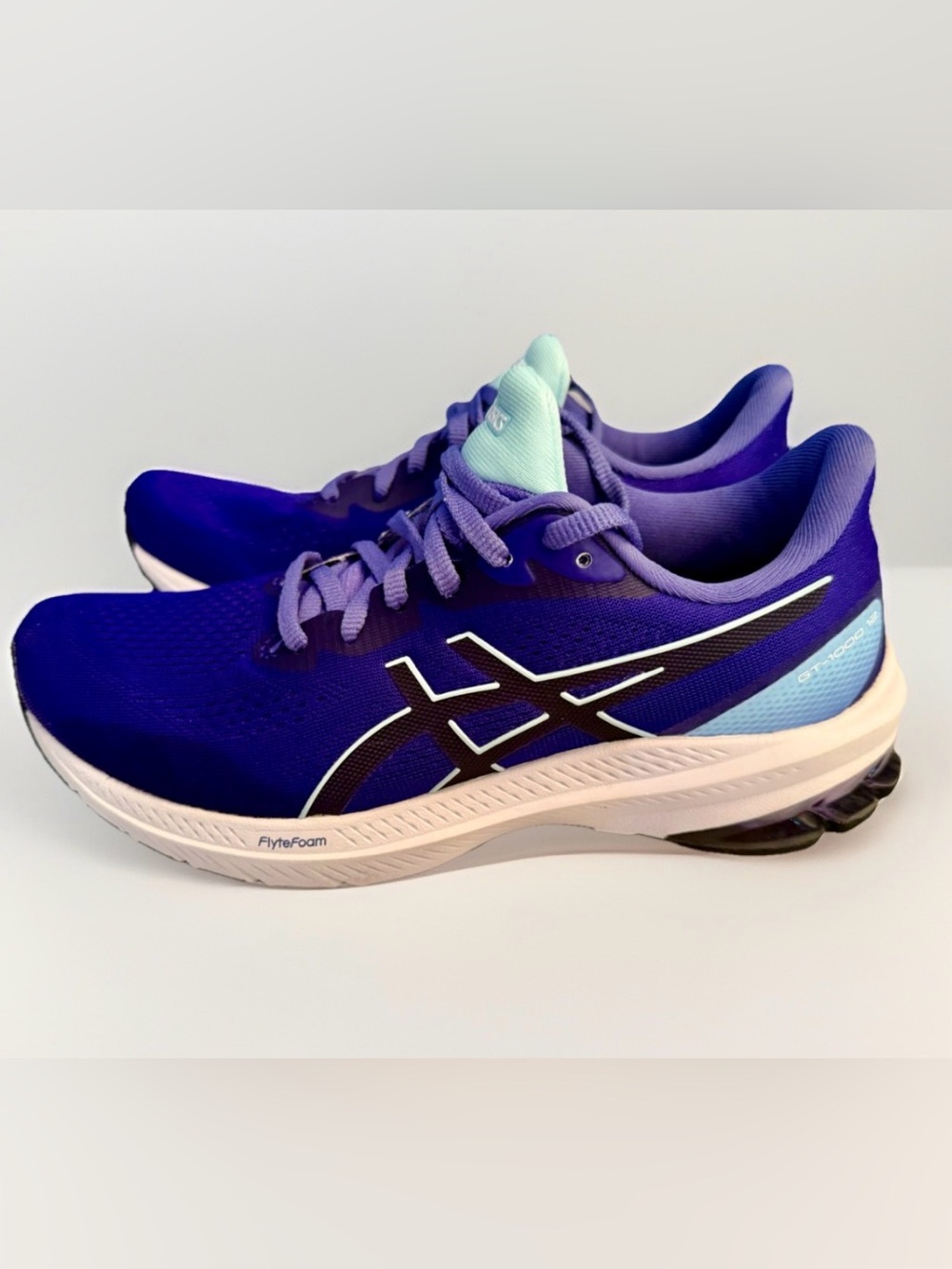 Asics GT-1000 12 Running Womens Size 7 Sheetrock Purple Shoes 1012B450-020